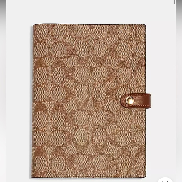 New COACH Signature Canvas Notebook , planner, journal, diary beige brown - Picture 12 of 12